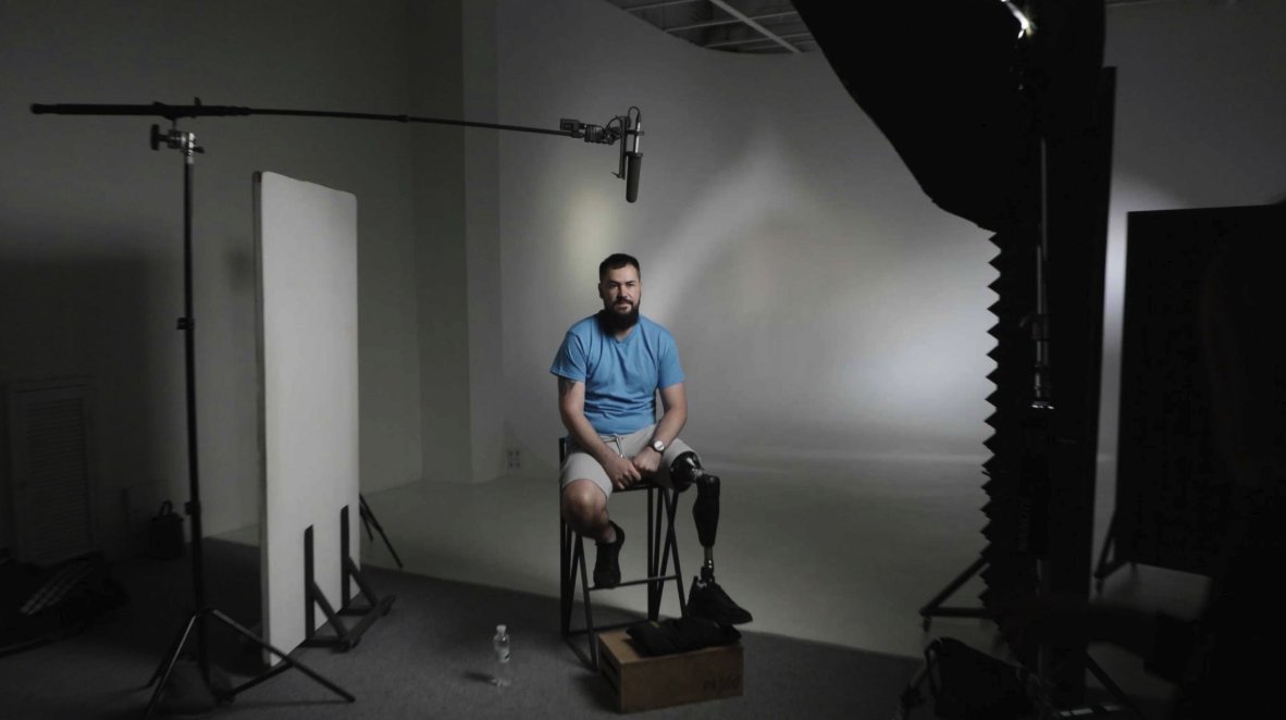 Portrait of Serhii on set